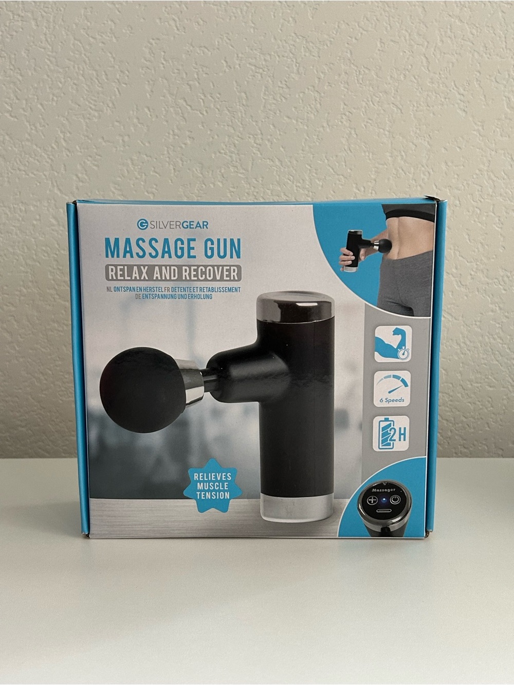 Brand New SilverGear Massage Gun Deep Tissue Percussion Massager - Black.